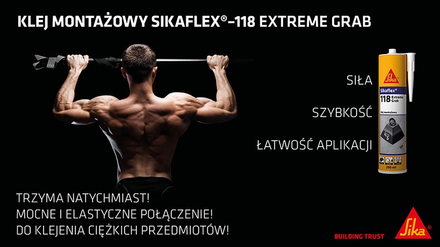 Sikaflex®-118 Extreme Grab klej montażowy do wielu powierzchni